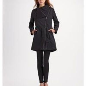Eileen Fisher side zip assymetrical coat med